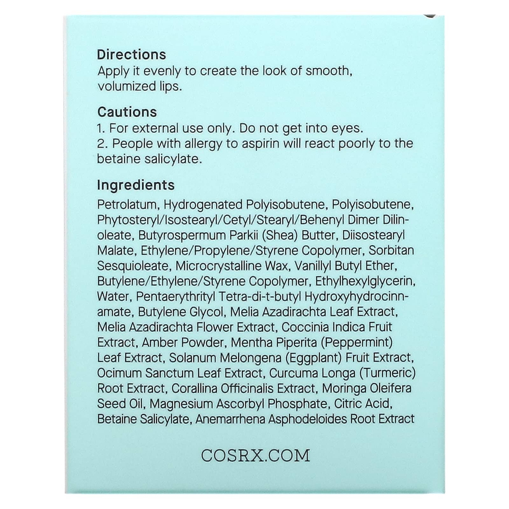 CosRx, Lip Plump, AHA BHA, витамин C, для увеличения объема губ, 20 г (0,7 унции)