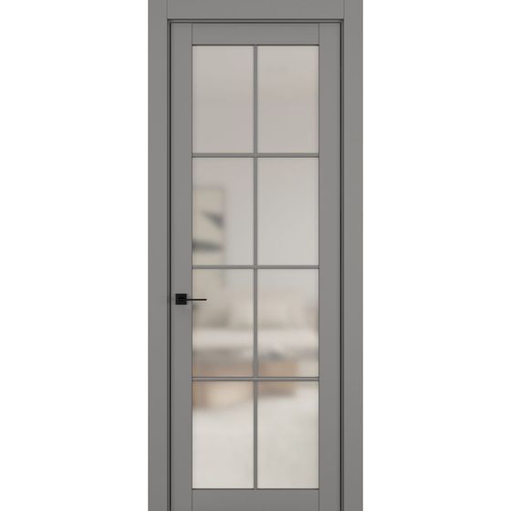 Цена на Межкомнатная дверь керамик NC 5 серый остеклённая Купить Межкомнатная дверь керамик NC 5 серый остеклённая