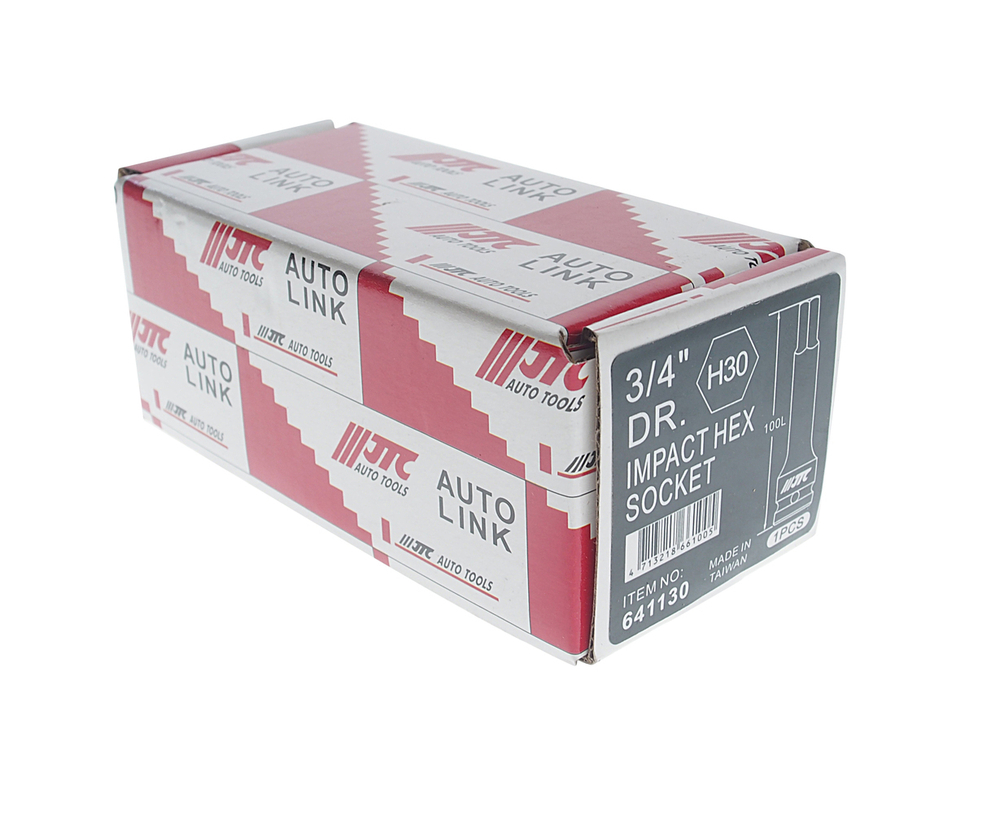 Головка торцевая 3/4" HEX H30 ударная L=100мм JTC