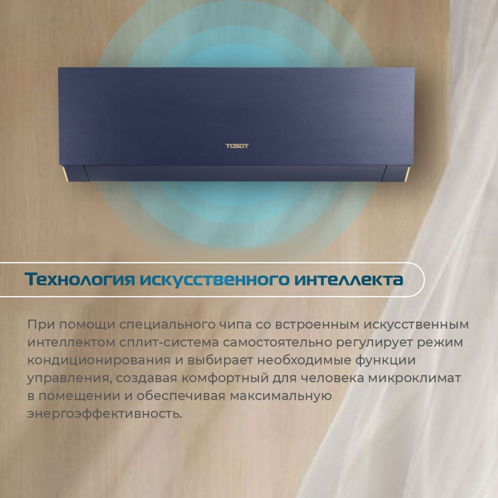 Сплит-система (тепловой насос) инверторного типа Tosot Clivia Deluxe Full DC Inverter + Wi-Fi модуль