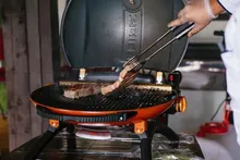 Портативный газовый гриль O-GRILL 500MT black + адаптер А, 1 горелка