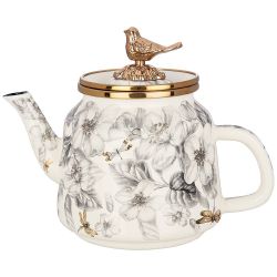 ЧАЙНИК ЭМАЛИРОВАННЫЙ AGNESS, СЕРИЯ ЯБЛОНЕВЫЙ САД, 1,0Л ПОДХОДИТ ДЛЯ ИНДУКЦИОН.ПЛИТ