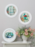 Картины на стену интерьерные на холсте 3 шт. 17.5 см