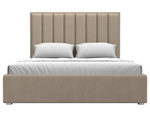 Кровать интерьерная Афродита 160, Бежевый, Велюр, 113043