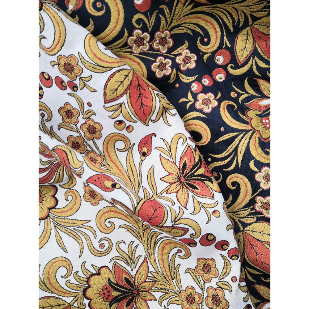 Гобелен Этника Хохлома белая