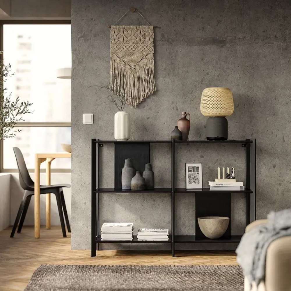 Стеллаж - IKEA JÄTTESTA/JATTESTA, 120х40х85 см, черный, ЙЕТТЕСТА ИКЕА