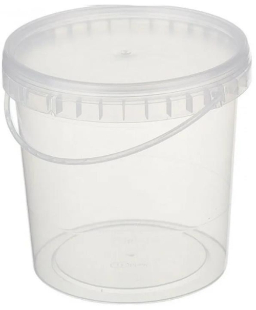 Ведро с ручкой 800мл. d-122, с крышкой. 200шт/упак (ИН-Пласт)