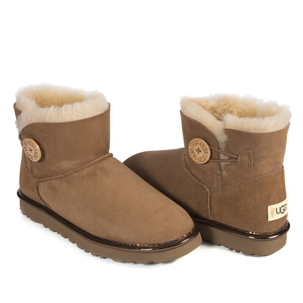 Угги Bailey Button Mini II Metallic Chestnut