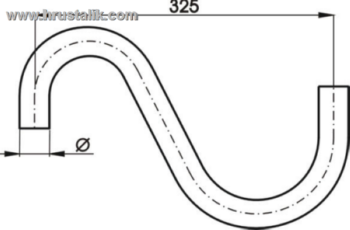 Рожок S-образный 325-1 мм. Выберите тип рожка