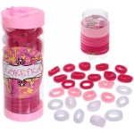 Резинки для волос детские в тубе 28шт «ЗАБАВА», зефирки, цвет розовый / белый, d-2см (наклейка Кокетка)