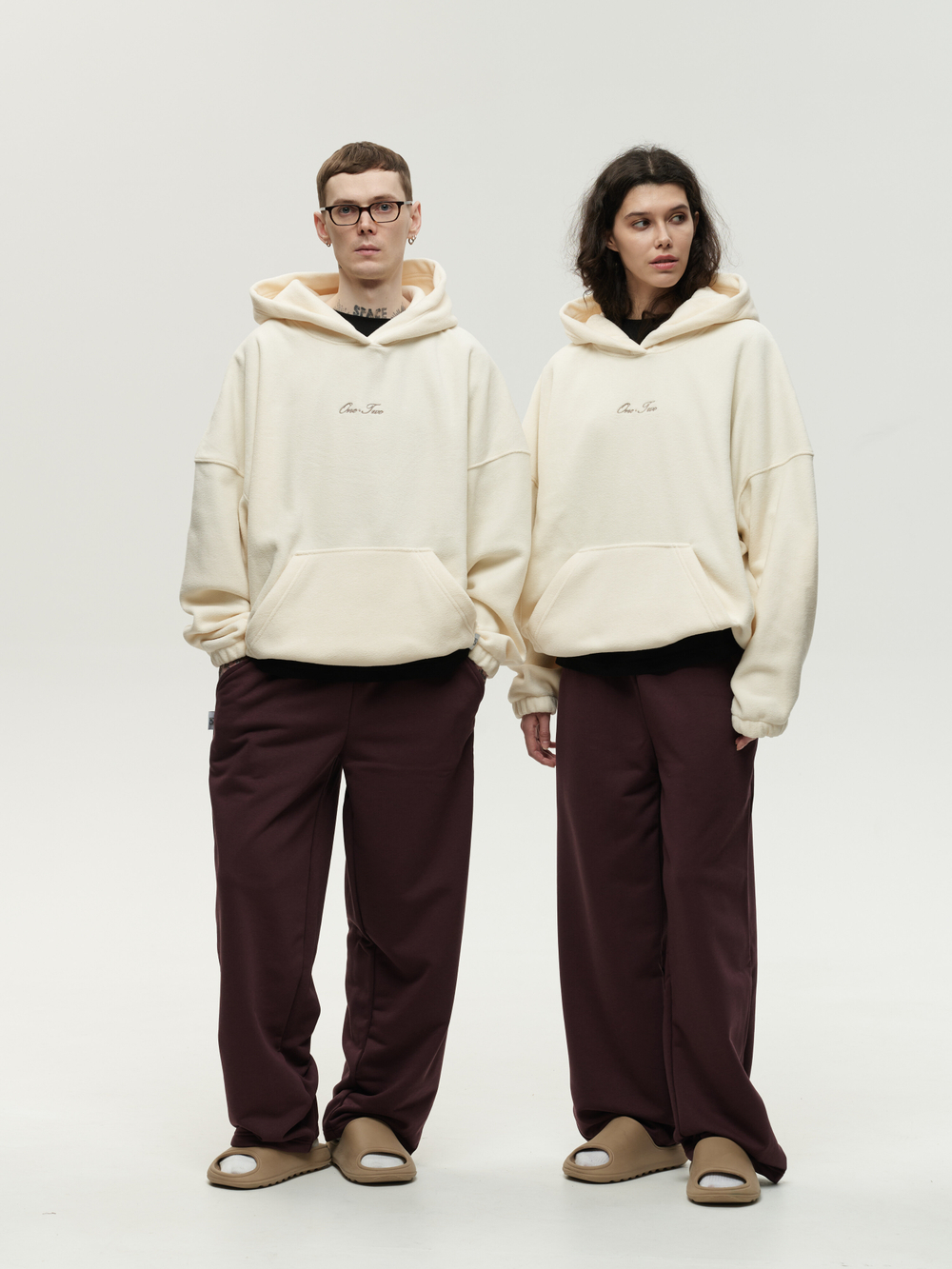 Drawstring Hoodie Cream