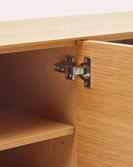 Vedrana Тумба под ТВ из дубового шпона со стальными ножками 195 x 55 см