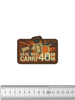 Шеврон Real Men Carry 40 mm PVC