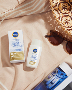 Nivea Sun Triple Protect - легкое солнцезащитное увлажняющее средство /  SPF 50+ 40  ml  / GTIN 4005900998873