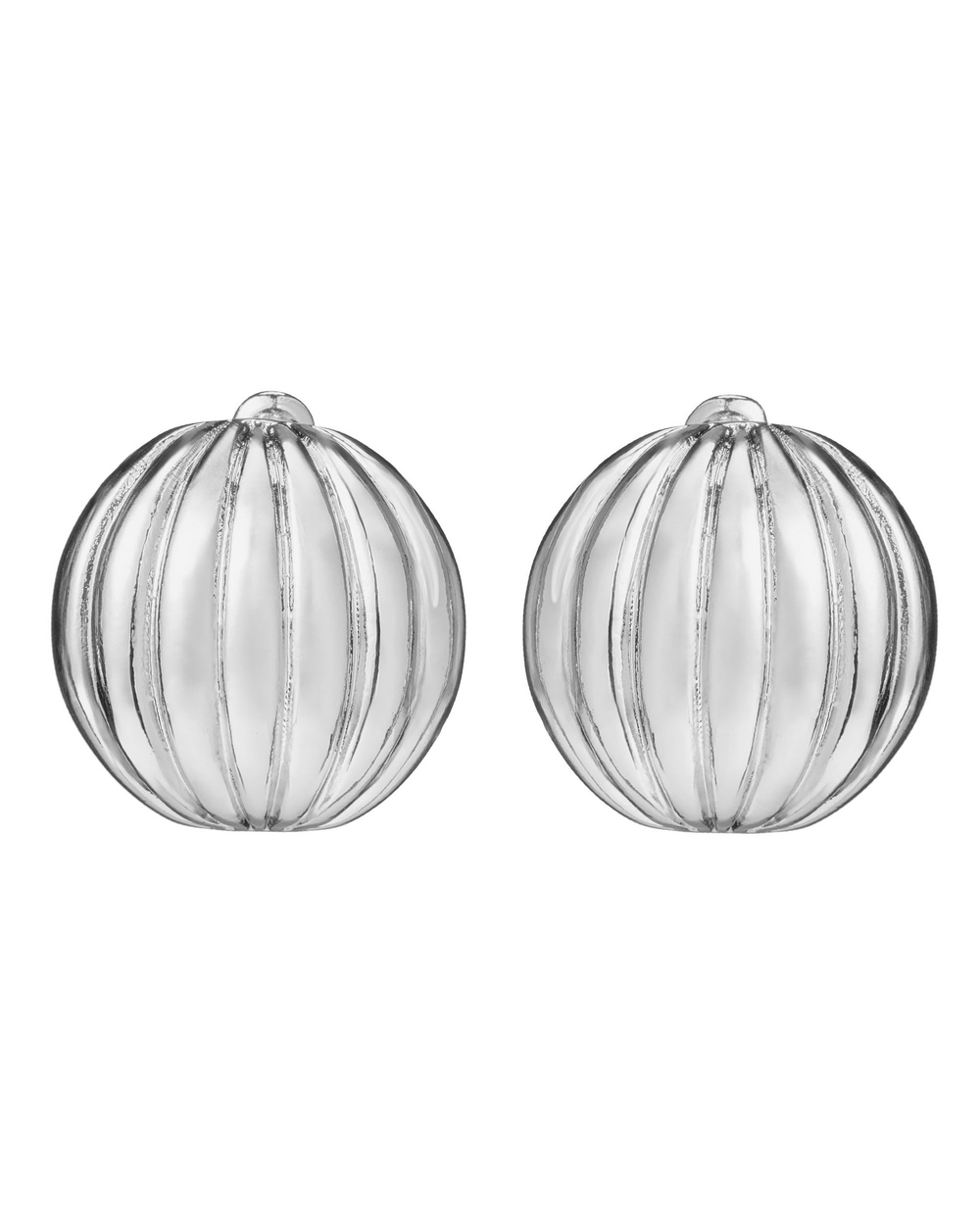 Серьги круглые с засечками, серебро