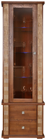 Шкаф с витриной «Тунис» П6.343.0.19-01 (П343.19Ш)