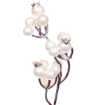 Ветка декоративная «Сказочная ягода» 60 см, Белый