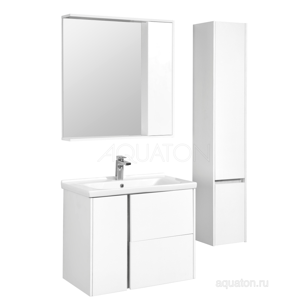 Шкаф - колонна AQUATON Стоун правый белый 1A228403SX01R