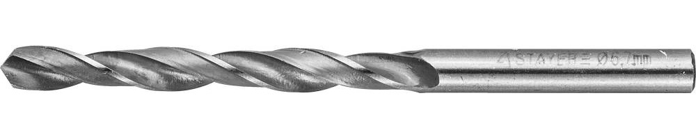 STAYER HSS-R, 6.7 х 101 мм, быстрорежущая сталь P6M5, сверло по металлу, Professional (29602-101-6.7)