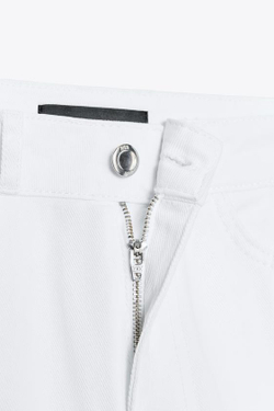 ZARA ДЖИНСЫ Z1975 STRAIGHT С ВЫСОКОЙ ПОСАДКОЙ И МАКСИМАЛЬНОЙ ДЛИНОЙ, БЕЛЫЙ