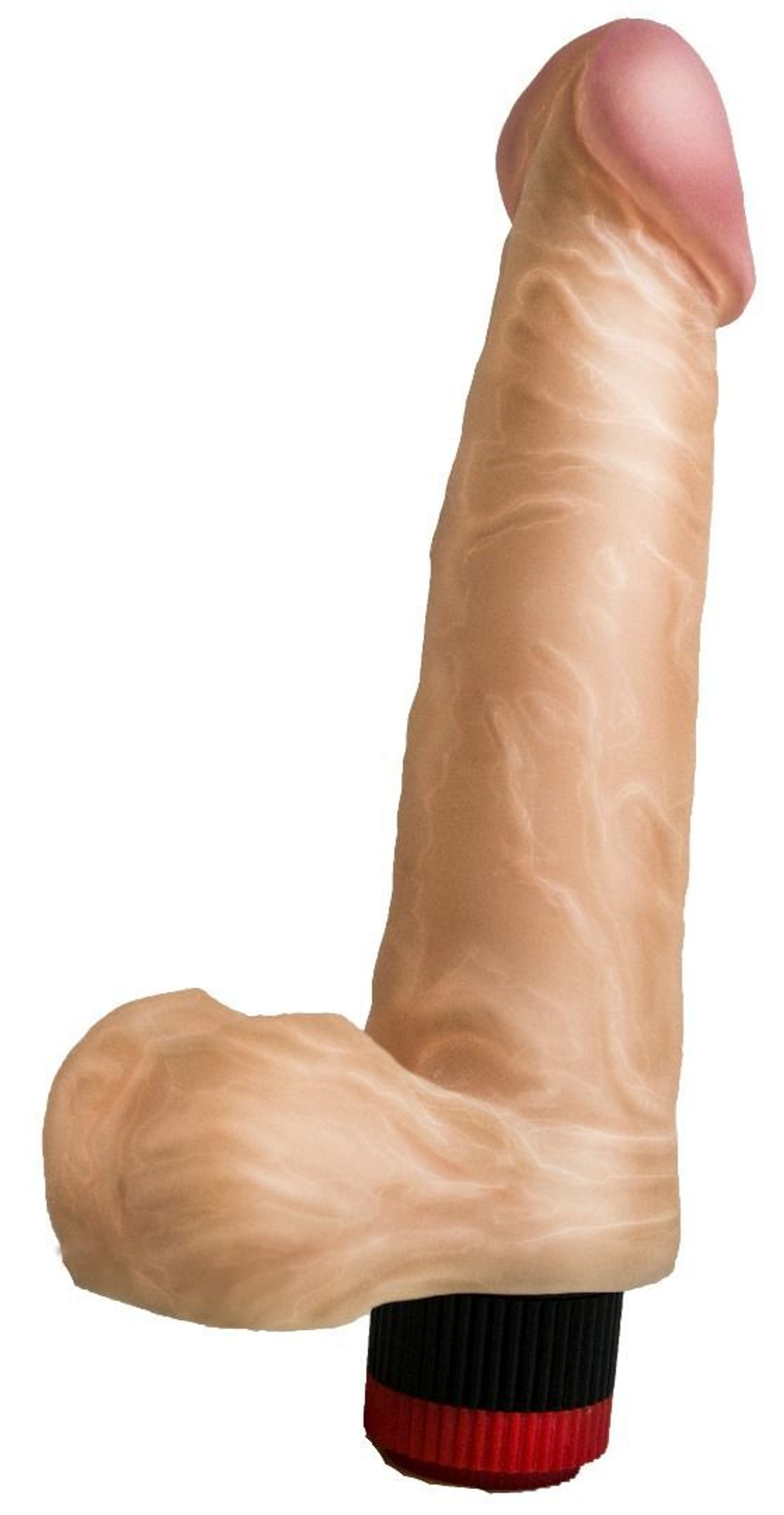 LOVETOY HUMAN COPY 7,3 – телесный реалистичный вибромассажёр с мошонкой, мягкая гелевая головка, неоскин, вибрация, 18,5 × 4,2 см