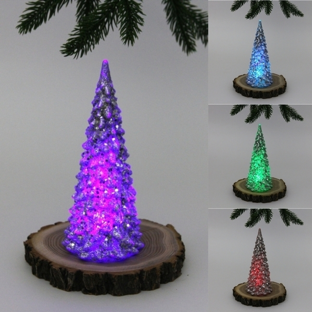 Сувенир с подсветкой «Волшебная красавица» 17 см, Серебро (работает от батареек LR44*3)