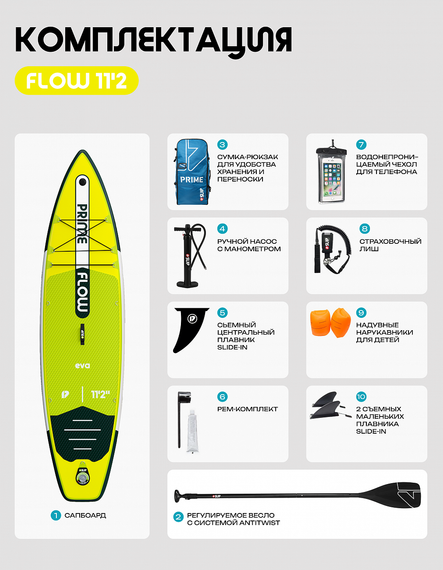 25 SUP PRIME 11&#39;2*32&quot;*6&quot; FLOW yellow