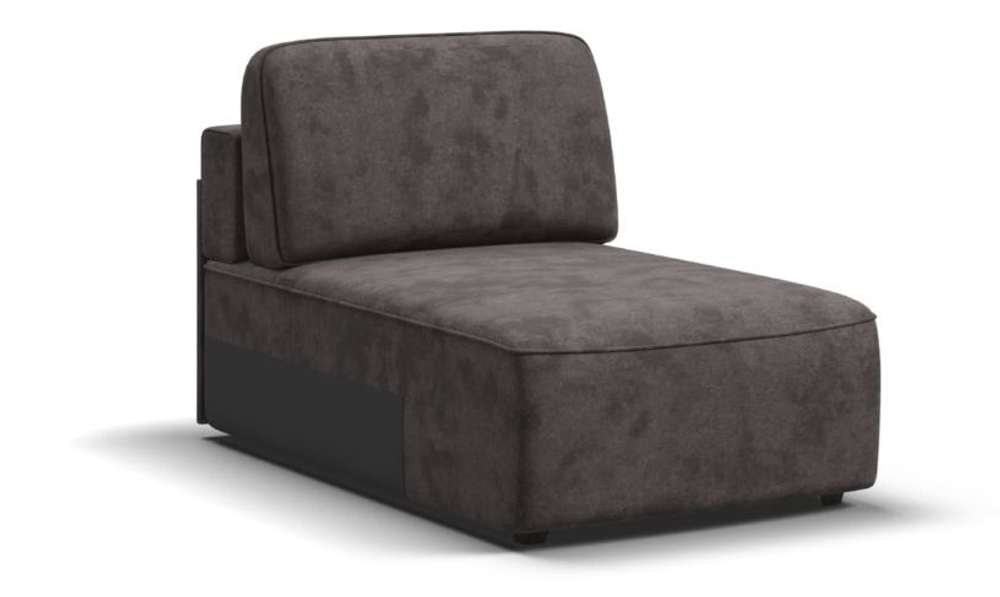 Кинг Модуль оттоманка Велюр Алькантара серый