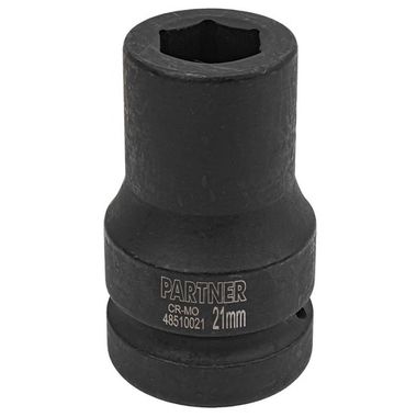 Головка ударная глубокая, 21мм (6гр) 1'' Partner PA-48510021