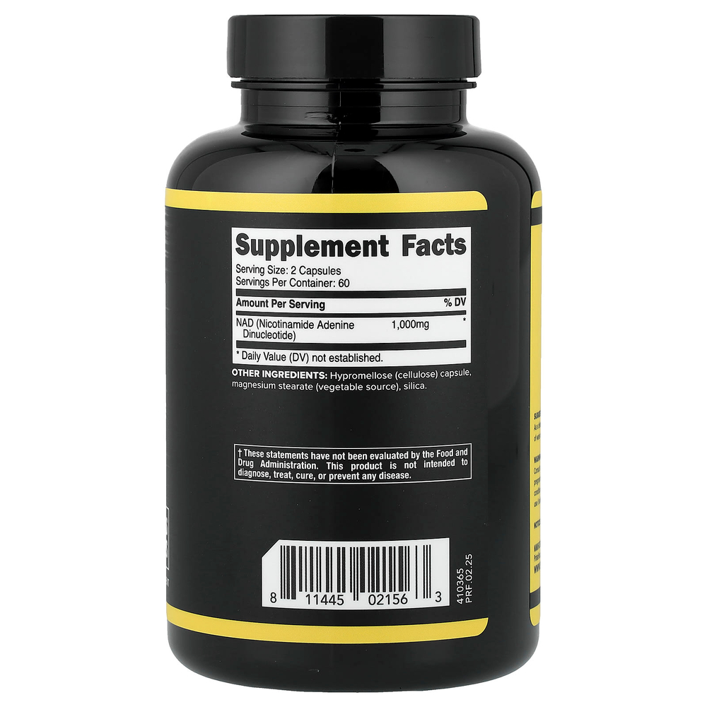 Primaforce, NAD+, 120 капсул (500 мг в 1 капсуле)