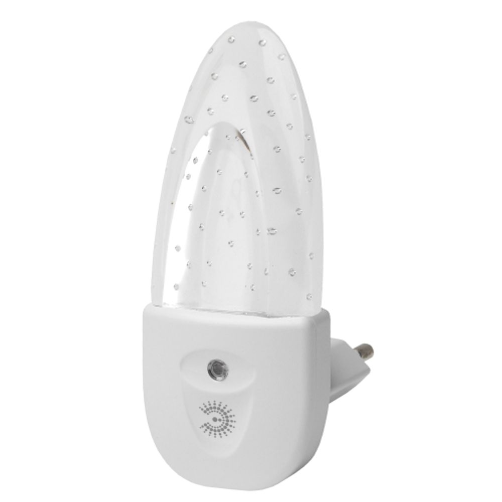 Ночник - светильник светодиодный ЭРА NN-619-LS-W в розетку с датчиком освещенности белый