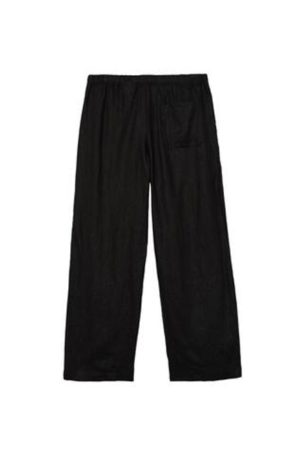 ZARA X BENITO ANTONIO БРЮКИ СВОБОДНОГО КРОЯ ИЗ 100% ЛЬНА, ЧЕРНЫЙ