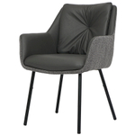 Стул Bergenson Bjorn Allar, экокожа, рогожка, серый