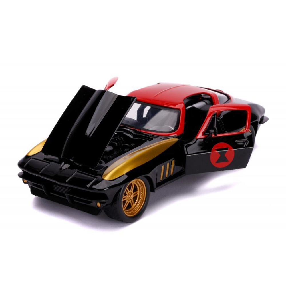 Avengers - автомобиль Chevy Corvette 1966 1:24 + фигурка Черной вдовы 3225014