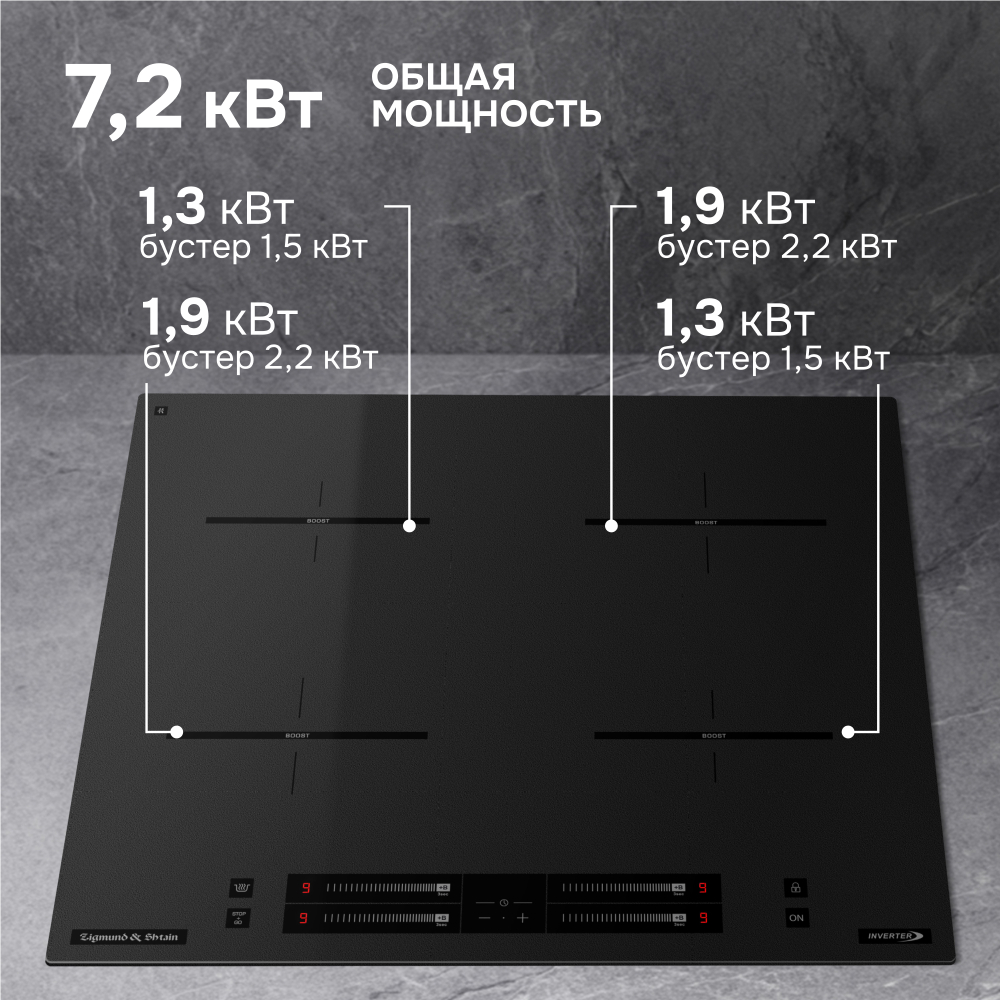 Стеклокерамическая варочная панель Zigmund & Shtain CI 23.6 B