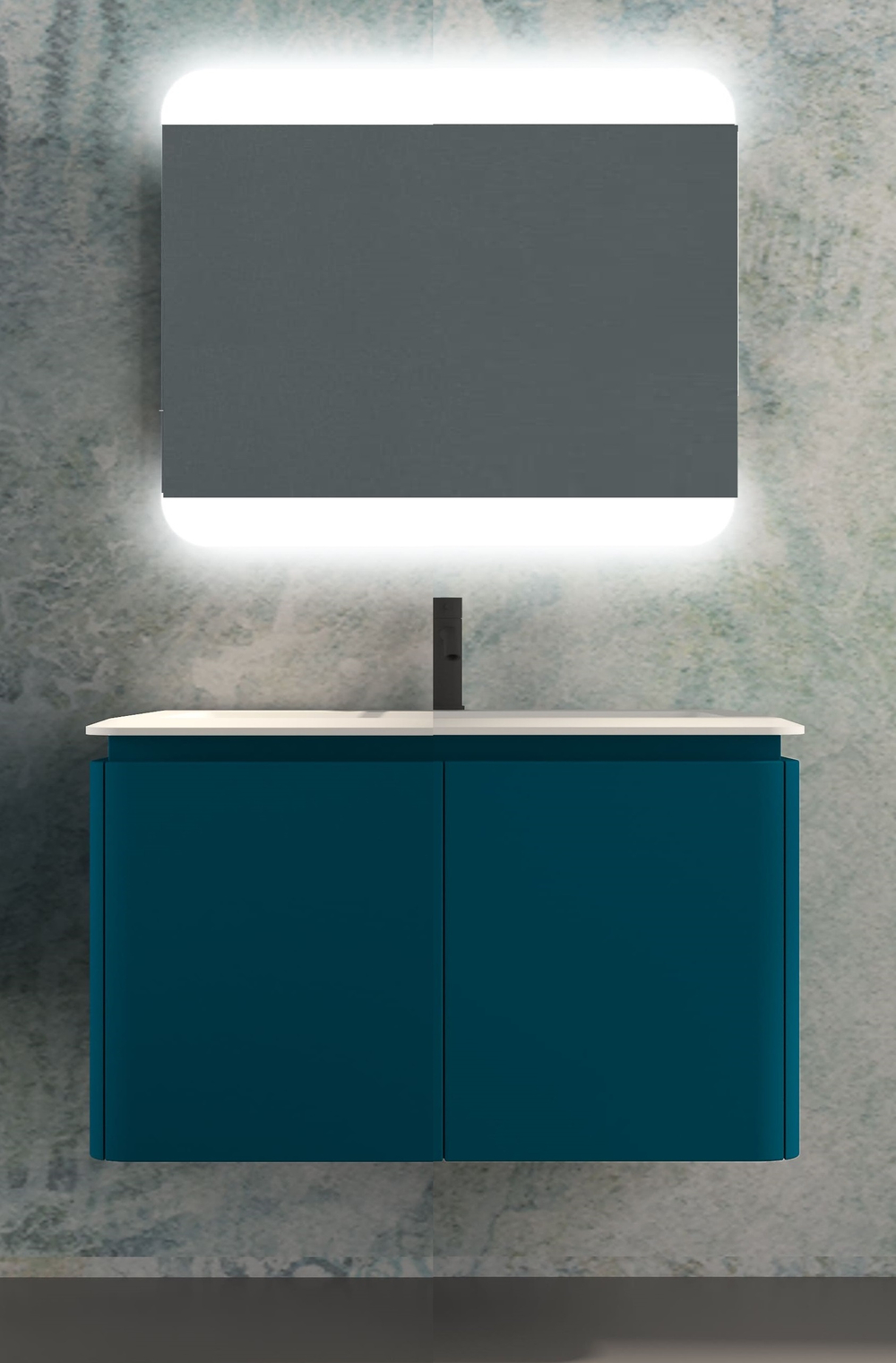 Мебель для ванной комнаты CEZARES STYLUS 95см Blu Petrolio 55228 + 55264