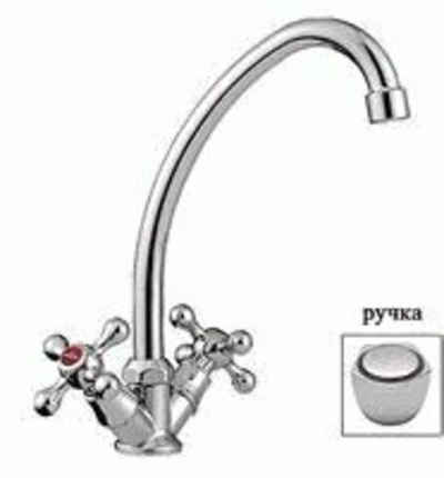 смеситель кухня LEDEME керамика (цинк)  L4009