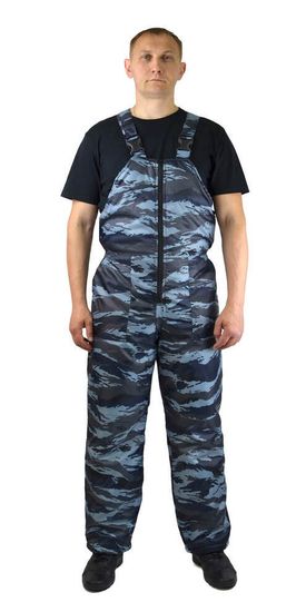 Костюм зимний охранника "Контрол" полукомбинезон (КМФ серый вихрь)