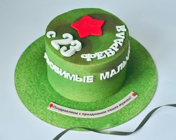 Торт на 23 февраля цвета хаки