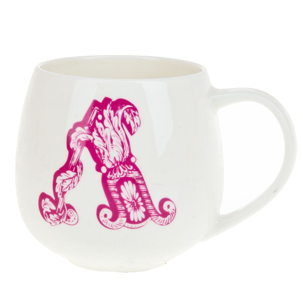 Кружка фарфоровая "Алфавит" v=400мл. (12видов) (min6) (транспортная упаковка)