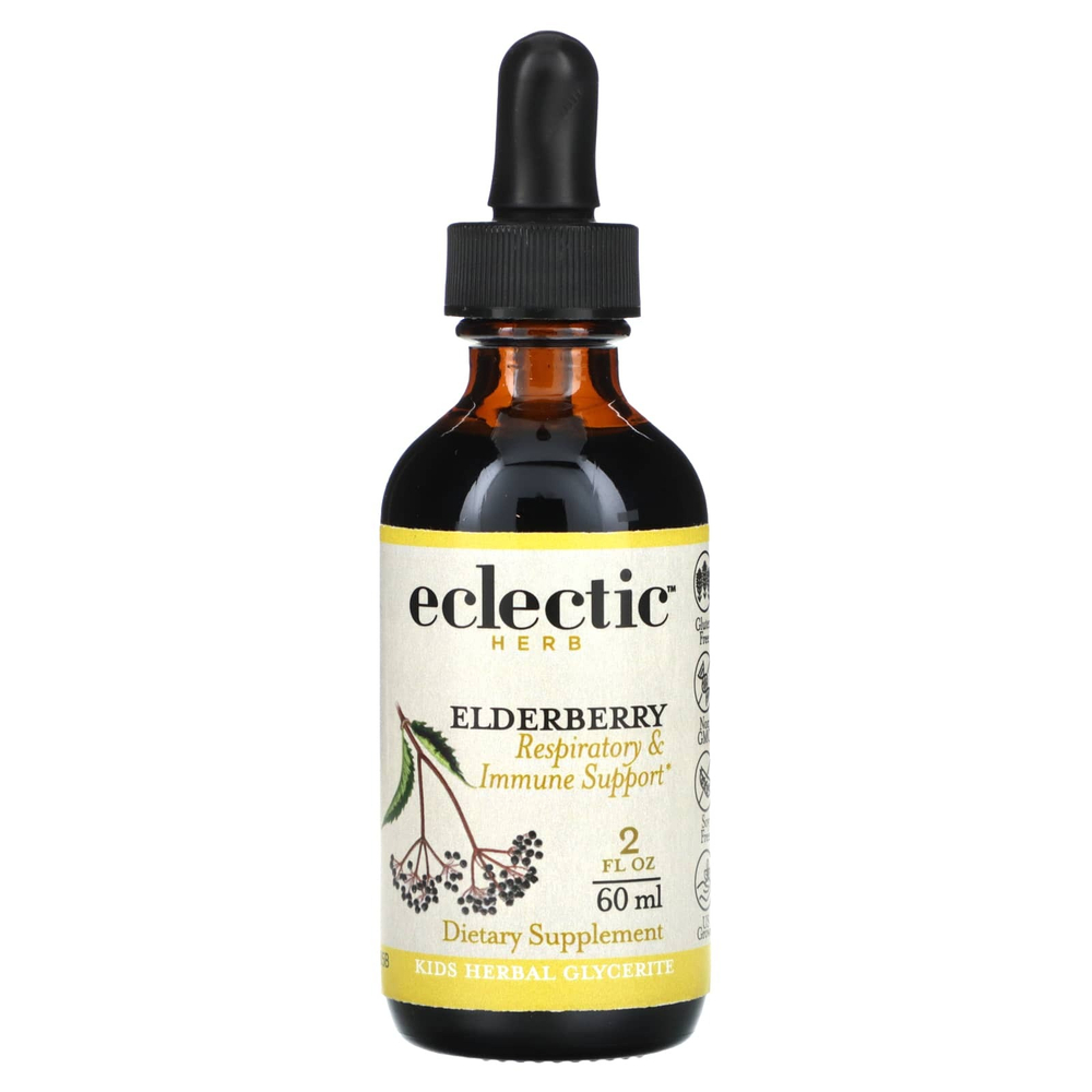 Eclectic Herb, травяной глицериновый экстракт для детей, бузина, 60 мл (2 жидк.унции)