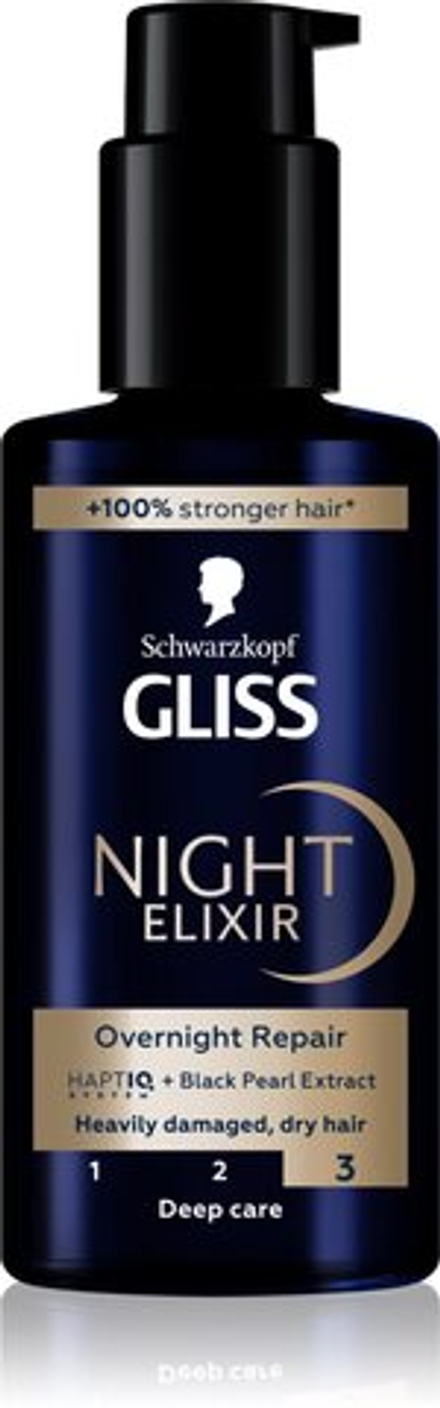 Schwarzkopf Gliss Night Elixir - несмываемый эликсир для поврежденных волос /   100  ml  / GTIN 9000101702347