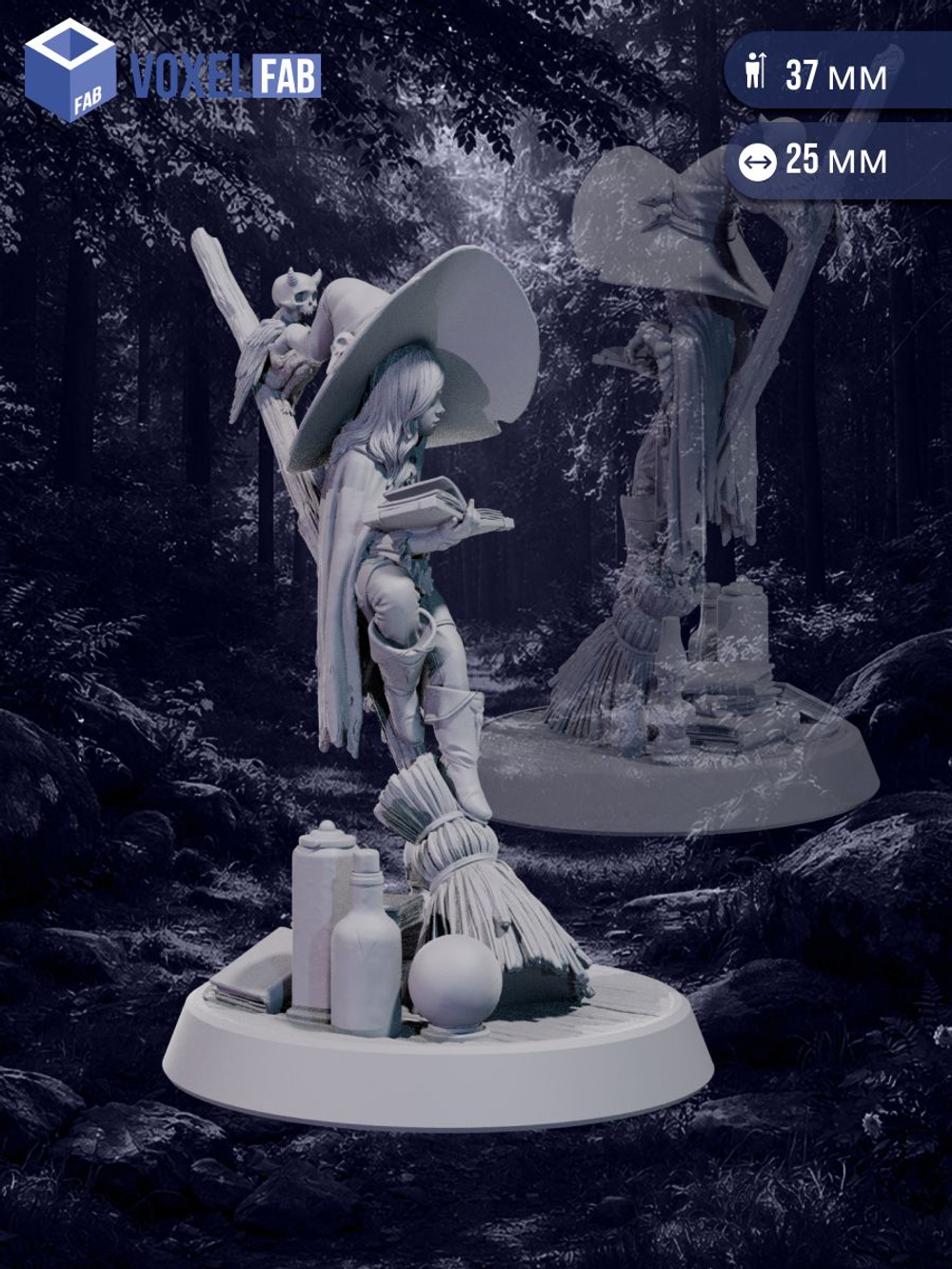 Ведьма Юная ученица миниатюры для настольных игр РНИ, ДнД