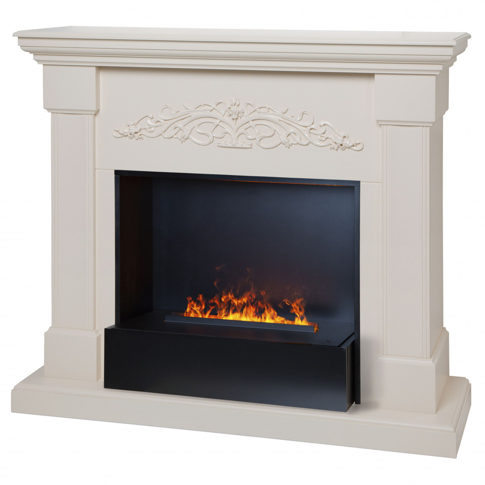 Электрокамин RealFlame Ofelia 26 BG орхидея с очагом 3D Cassette 630 BLACK PANEL