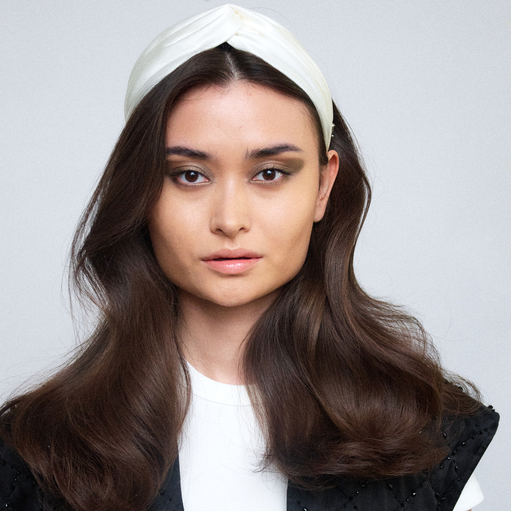 Ободок-узел белый