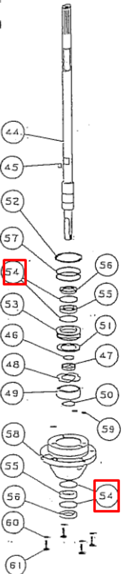 Стопорное кольцо сальников водомета (PNFM40E-31006; 517) (PREMARINE)