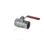 Кран шаровой латунь хром R250D Ду 100 Ру42 ВР рычаг красный Giacomini R250X011