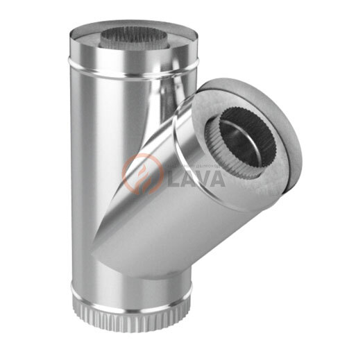 Сэндвич-тройник 150/220, угол 45*, нерж. 439 (0,5)/439 (0,5)