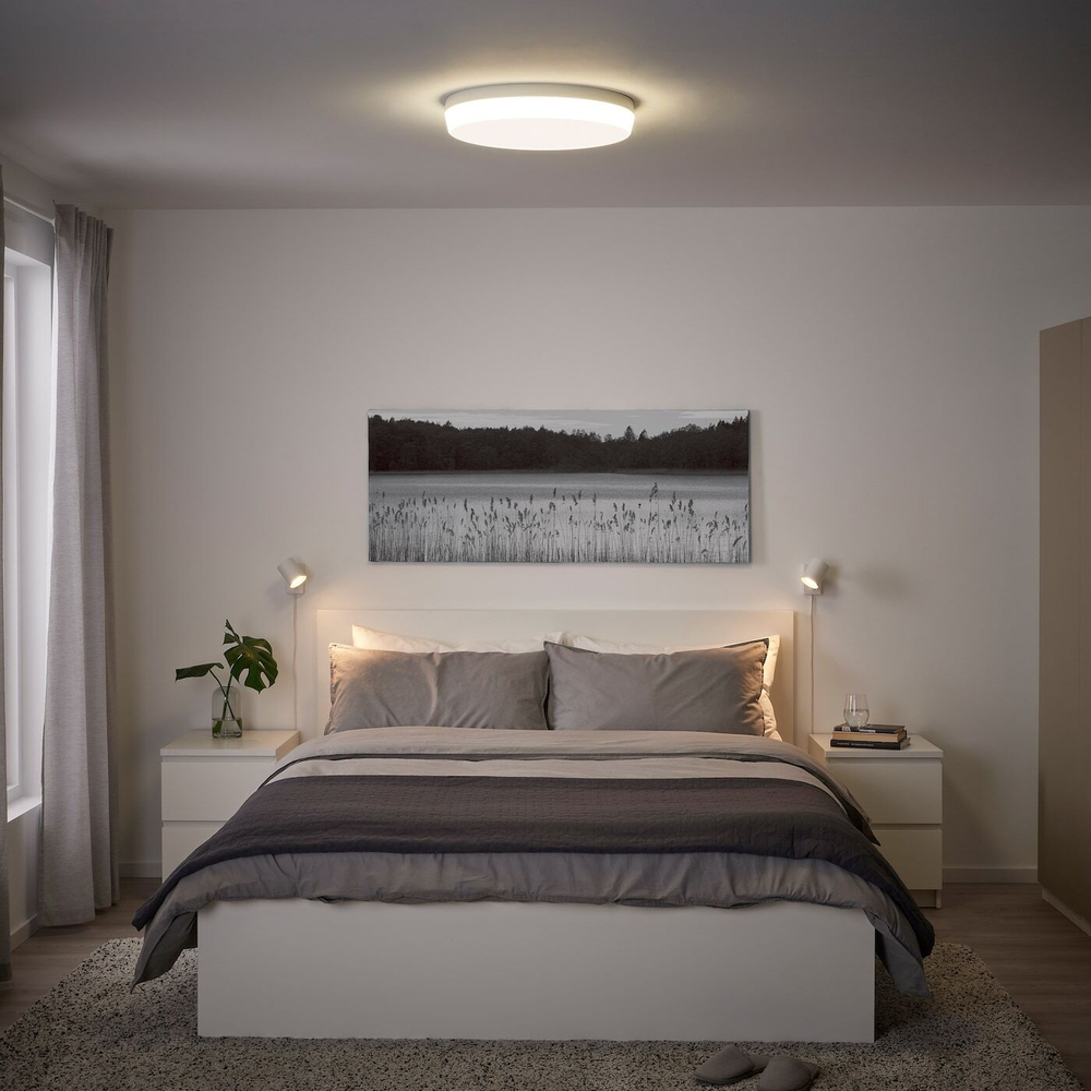 Потолочный светильник IKEA BARRSLINGA (БАРРСЛИНГА), Белый, 8х50 см