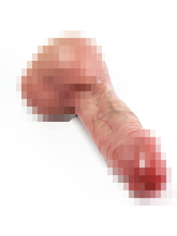 Фаллоимитатор на присоске с мошонкой №35 SGAN 4,3X20, телесный (14,5 см рабочая длина)